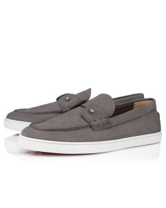 Christian Louboutin Chambeliboat Boat Reversed Nubuck Leather Smoky