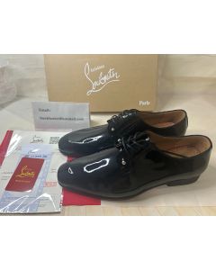 Christian Louboutin Chambeliss Derby Flat Patent Calf Leather Black