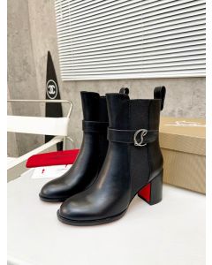 Christian Louboutin Chelsea Ankle Boots 70mm Calfskin Black