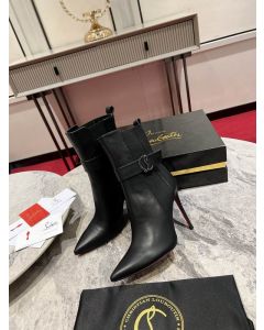 Christian Louboutin Cl Chelsea Ankle Boots 85mm Leather Black