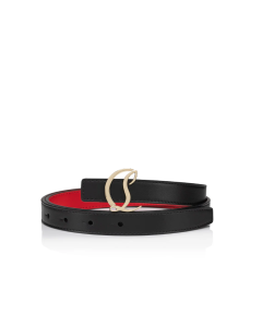 Christian Louboutin Cl Logo Belt Women 20mm Calf Leather Black