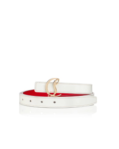 Christian Louboutin Cl Logo Belt Women 20mm Calf Leather White