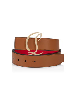 Christian Louboutin Cl Logo Belt Women 35mm Leather Cuoio Brown