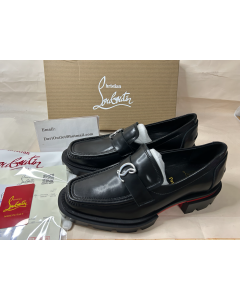 Christian Louboutin CL Moc Lug Loafers Calf Leather Black