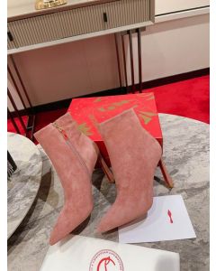 Christian Louboutin Condora Ankle Boots 100mm Suede Pink