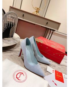 Christian Louboutin Condora Pumps 85mm Suede Leather Blue