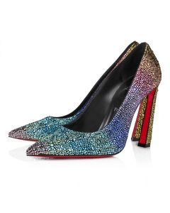 Christian Louboutin Condora Strass Rainbow 100 Mm Pumps Black