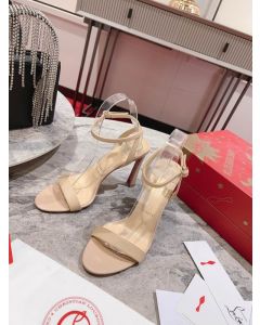 Christian Louboutin Condorapik Queen Sandals 100mm Nappa Leather Nude