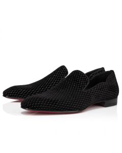 Christian Louboutin Dandy Chick Loafers Velvet Black