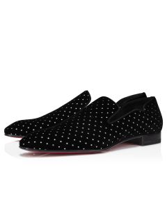 Christian Louboutin Dandy Chick Plum Strass Loafers Black