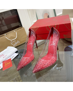 Christian Louboutin Degrastrass Pumps PVC Patent Leather Red