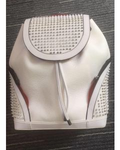 Christian Louboutin Explorafunk Spike Rubber Bottom Backpack White