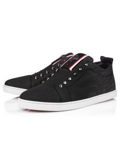 Christian Louboutin F.A.V Fique A Vontade Slip-On Sneakers Denim Brushed Black