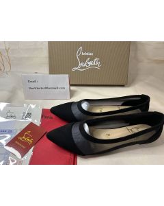 Christian Louboutin Flat Galativi Version Black Veau Velours