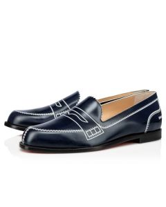 Christian Louboutin Flat Mocalaureat Navy/white Calf