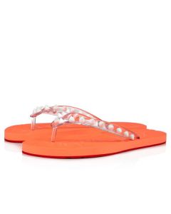 Christian Louboutin Flip Flops Spikes Transp/drag Gomme