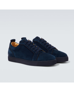 Christian Louboutin Fun Louis Junior Low-top Sneakers Veau Velours Navy Blue