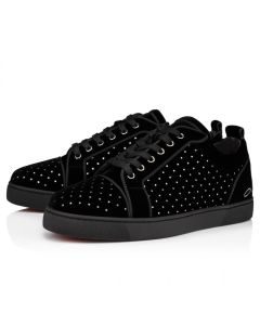 Christian Louboutin Fun Louis Junior Plum Strass Sneakers Black