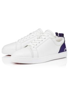 Christian Louboutin Fun Louis Junior Sneakers Smooth Calf Leather White Purple