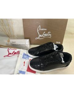 Christian Louboutin Fun Vieira Orlato Sneakers Alligator Embossed Calf Leather Black