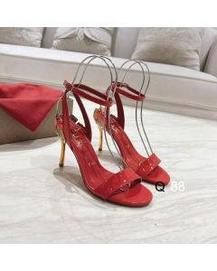 Christian Louboutin Ginko Girl 85mm Strappy Sandals Patent Leather Red