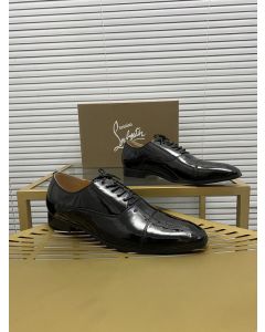 Christian Louboutin Greggo Oxford Sculpted Patent Leather Black