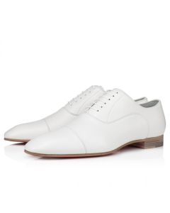 Christian Louboutin Greggo Oxfords Nappa Leather White