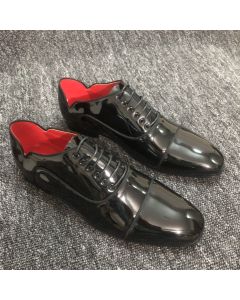 Christian Louboutin Greggy Chick Oxford Patent Leather Black