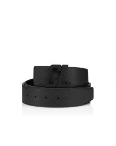 Christian Louboutin Happy Rui Cl Logo Belt 40mm Calf Alpin Leather Black