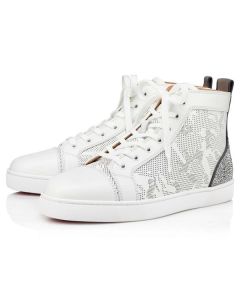 Christian Louboutin High-top Louis SP Strass Version White Calf