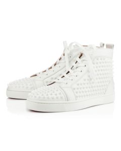 Christian Louboutin High-top Louis White/white Leather Sneaker