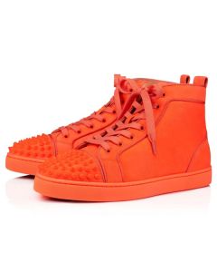 Christian Louboutin High Top Lou Spikes Orla Drag/drag Mat Veau Velours