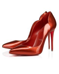 Christian Louboutin Hot Chick Pumps 100mm Patent Calf Leather Red