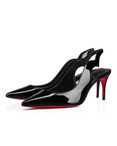 Christian Louboutin Hot Chick Sling 70 Mm Sling Back Pumps Patent Leather Black