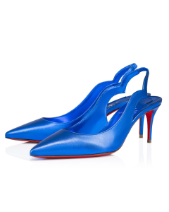 Christian Louboutin Hot Chick Sling Pumps 70mm Nappa Leather Electric Blue