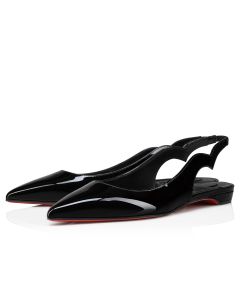 Christian Louboutin Hot Chickita Sling Ballerinas Patent Leather Black