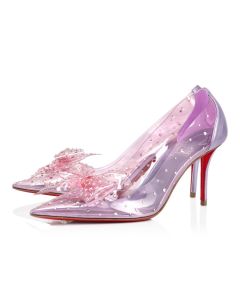 Christian Louboutin Jelly Strass 80mm Pumps Pvc Iridescent Nappa Leather And Strass Parme