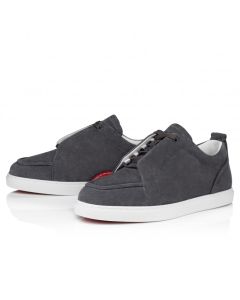 Christian Louboutin Jimmy Sneakers Souple Veau Velours Smoky