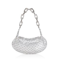 Christian Louboutin Le 54 Chain Bag Nappa Leather And Spikes Silver