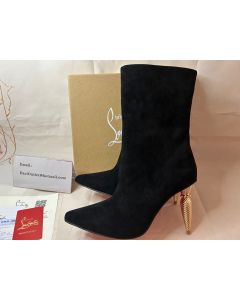 Christian Louboutin Lipbooty 100mm Suede Ankle Boots