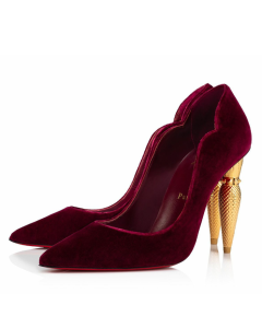 Christian Louboutin Lipchick Pumps 100mm Velvet Red 