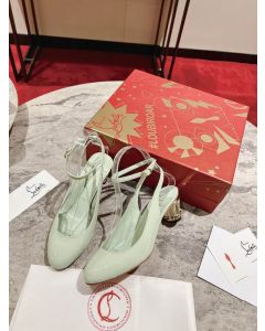 Christian Louboutin Lipsita Jane Patent Leather Mary Jane Pumps 55 Mint