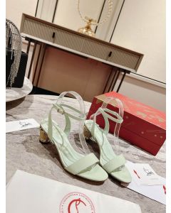 Christian Louboutin Lipsita Queen Patent Leather Sandals 55 Mint