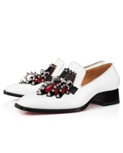 Christian Louboutin Loafers Chinchin Swing Bianco/black Calf