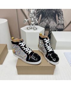 Christian Louboutin Lou Spikes High-top Sneakers Patent Leather Multicolor