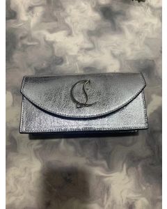 Christian Louboutin Loubi54 Crossbody Clutch Calfskin Silver