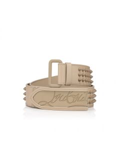 Christian Louboutin Loubi Belt 35mm Calf Leather And Spikes Saharienne