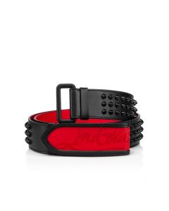 Christian Louboutin Loubi Belt 40mm Calf Leather And Spikes Black Loubi