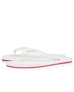 Christian Louboutin Loubi White Rubber Flip Flop