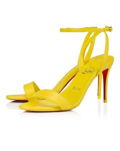 Christian Louboutin Loubigirl 85 Mm Sandals Nappa Leather Yellow Queen